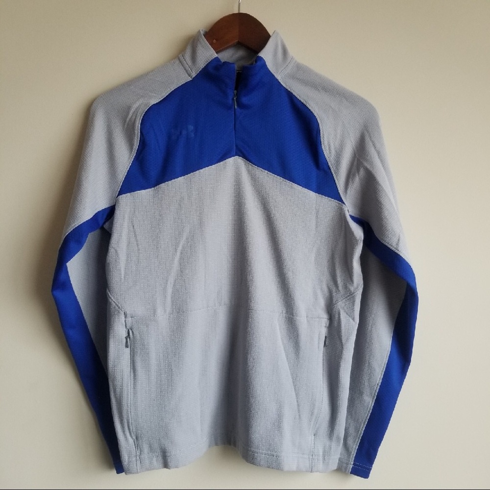 Under Armour Boys Pullover Gray and Blue Boys L